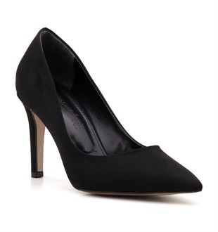 900 L&L Günlük Kadın Topuklu Ayakkabı-Siyah Suet sistemayakkabi